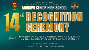 Marawi Senior High School14th Recognition Ceremony