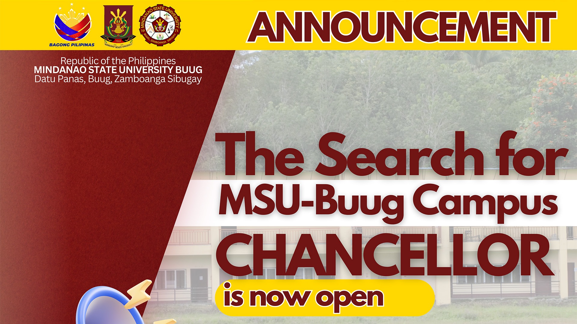 Search for MSU-Buug Chancellor Poster